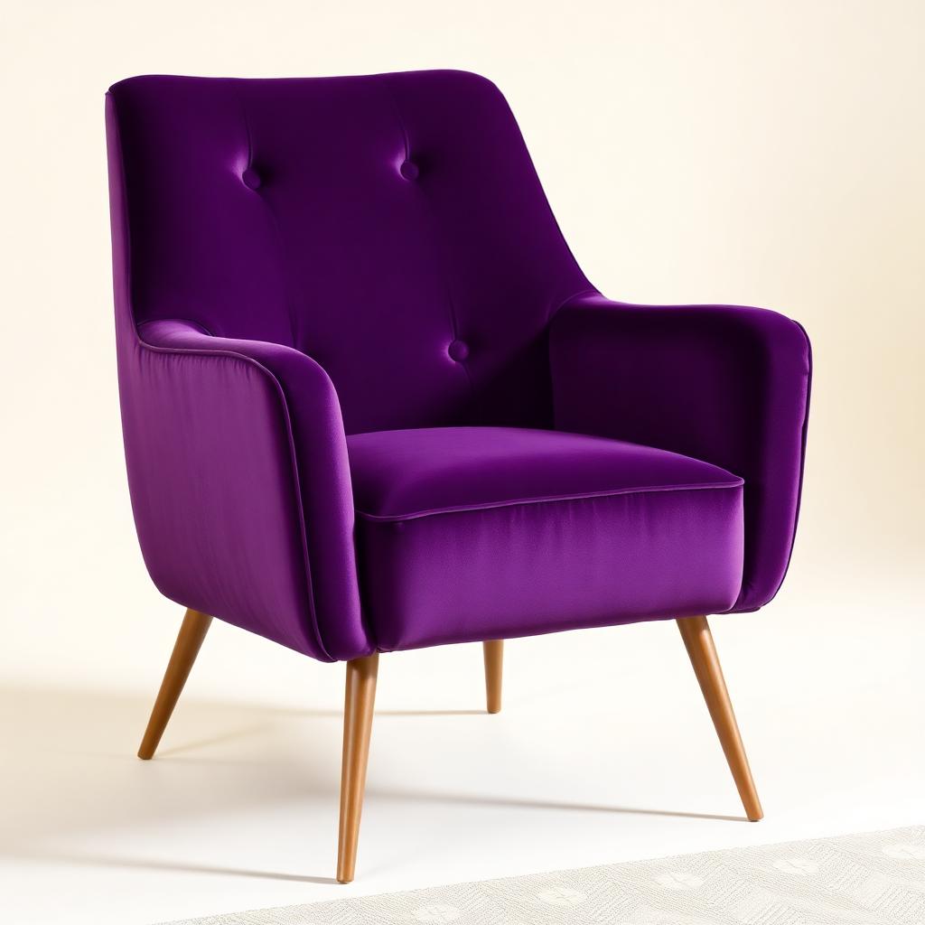 Velvet Accent Armchair